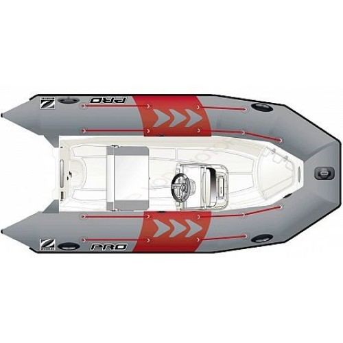 Лодка надувная ZODIAC PRO 420 NEO хайпалон-неопрен ( серо-белая )