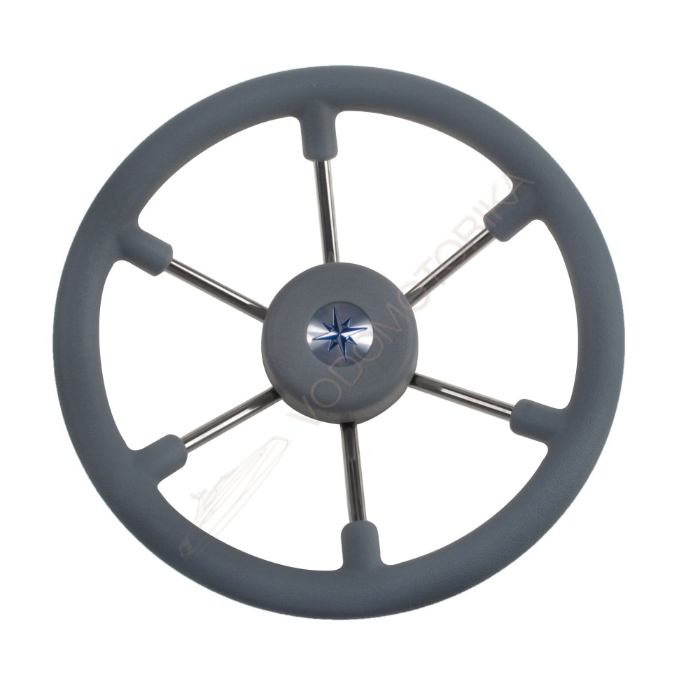 Рулевое колесо LEADER TANEGUM серый обод серебряные спицы д. 330 мм Volanti Luisi