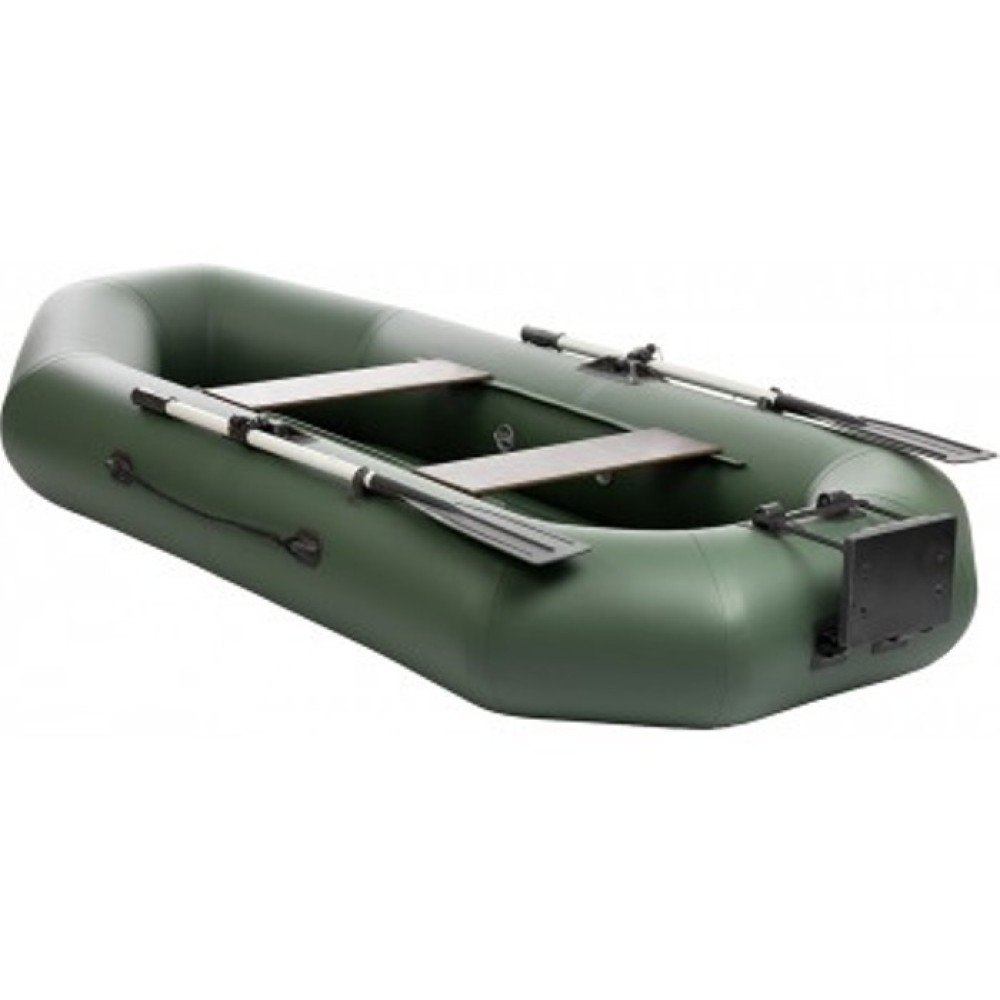 Лодка Тонар Шкипер А280НТ надувное дно, навесной транец (зеленый)