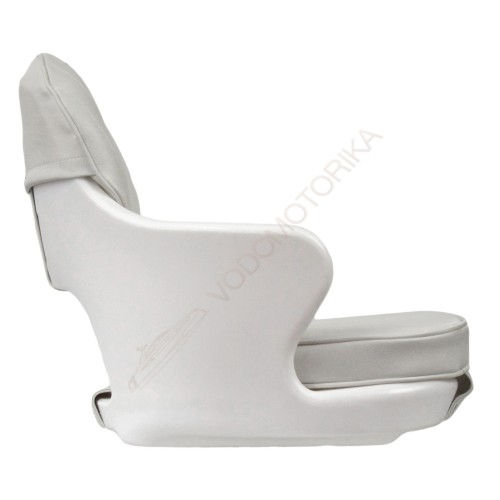 Кресло YACHTSMAN мягкое, съемные подушки, материал белый винил (1060410C)