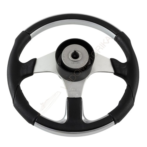 Рулевое колесо EVO MARINE 2 обод черный, спицы серебряные д. 330 мм Volanti Luisi