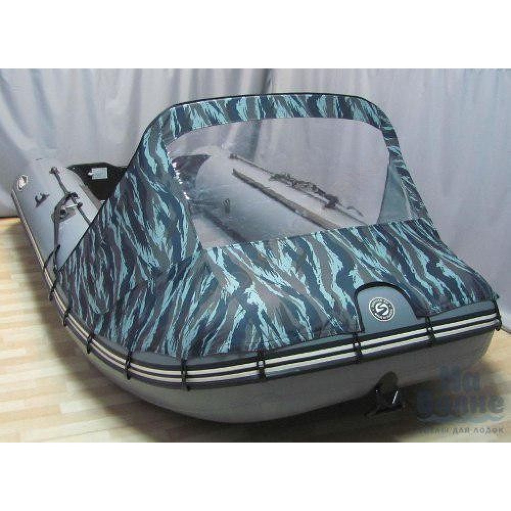 Носовой тент с окном для лодки ПВХ 450-500