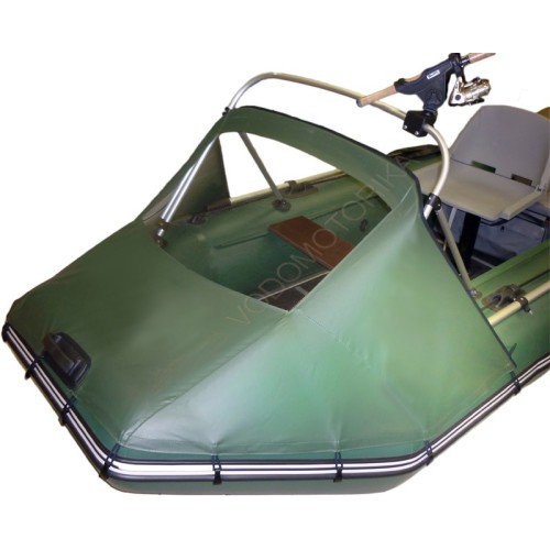 Носовой тент с троллинговой дугой для лодки ПВХ 370-400 см