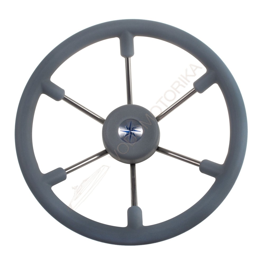 Рулевое колесо LEADER TANEGUM серый обод серебряные спицы д. 360 мм Volanti Luisi