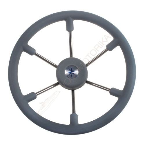 Рулевое колесо LEADER TANEGUM серый обод серебряные спицы д. 360 мм Volanti Luisi