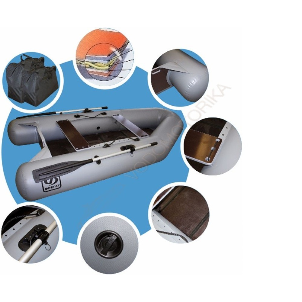 Надувная лодка Фрегат 300Е л/п серая