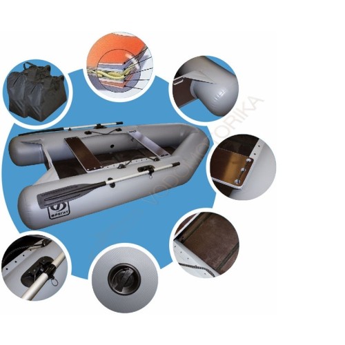 Надувная лодка Фрегат 300Е л/п серая