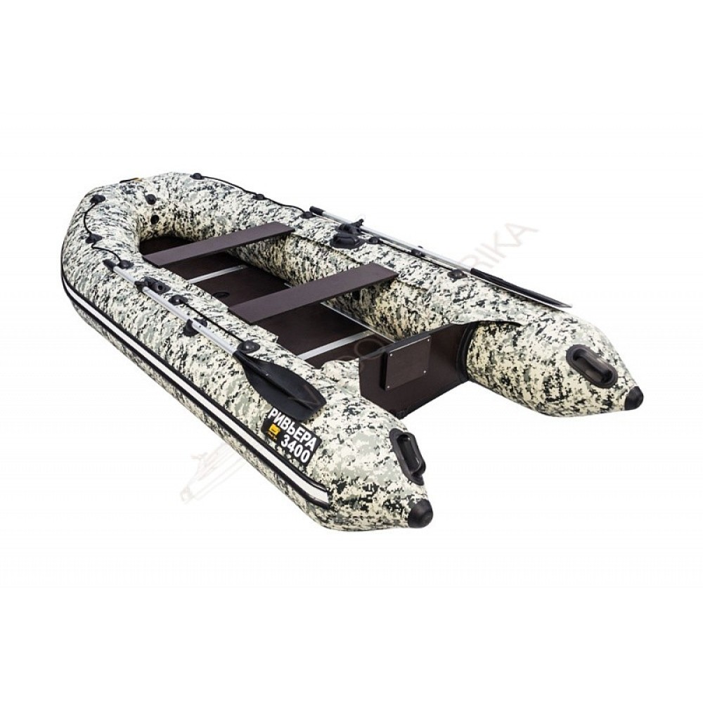 Надувная лодка Ривьера 3400 СК Компакт камуфляж