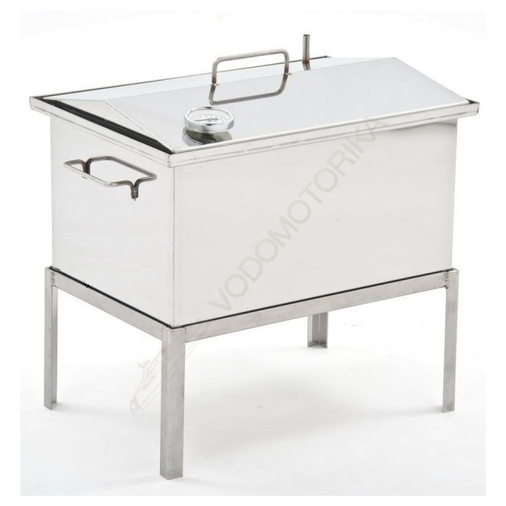 Коптильня Универсальная крышка домиком 600х400х300 ( нержавейка aisi 430 - 2 мм ) для горячего и холодного копчения