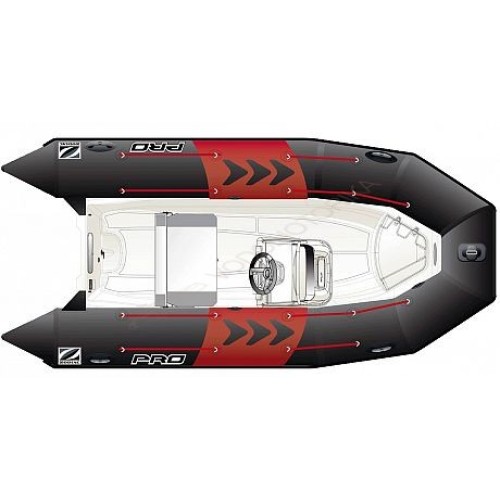 Лодка надувная ZODIAC PRO 550 ПВХ ( черно-белая )