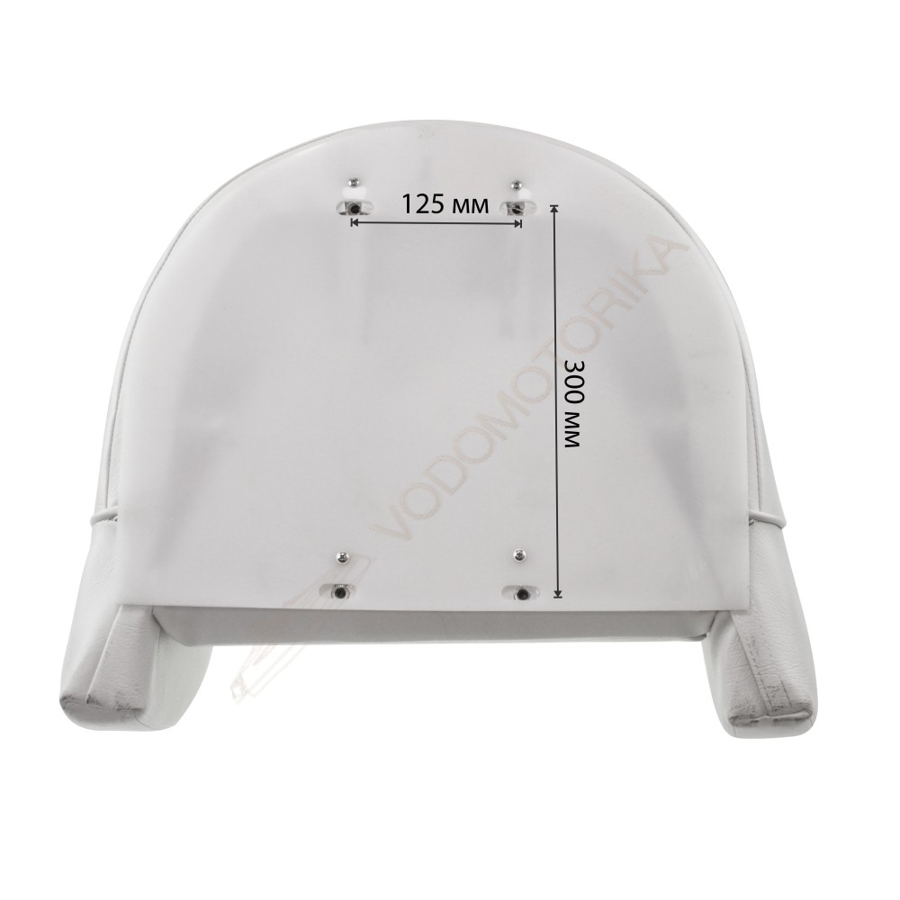 Кресло ROMEO мягкое, подставка, обивка белый винил, синий шов (118100010)