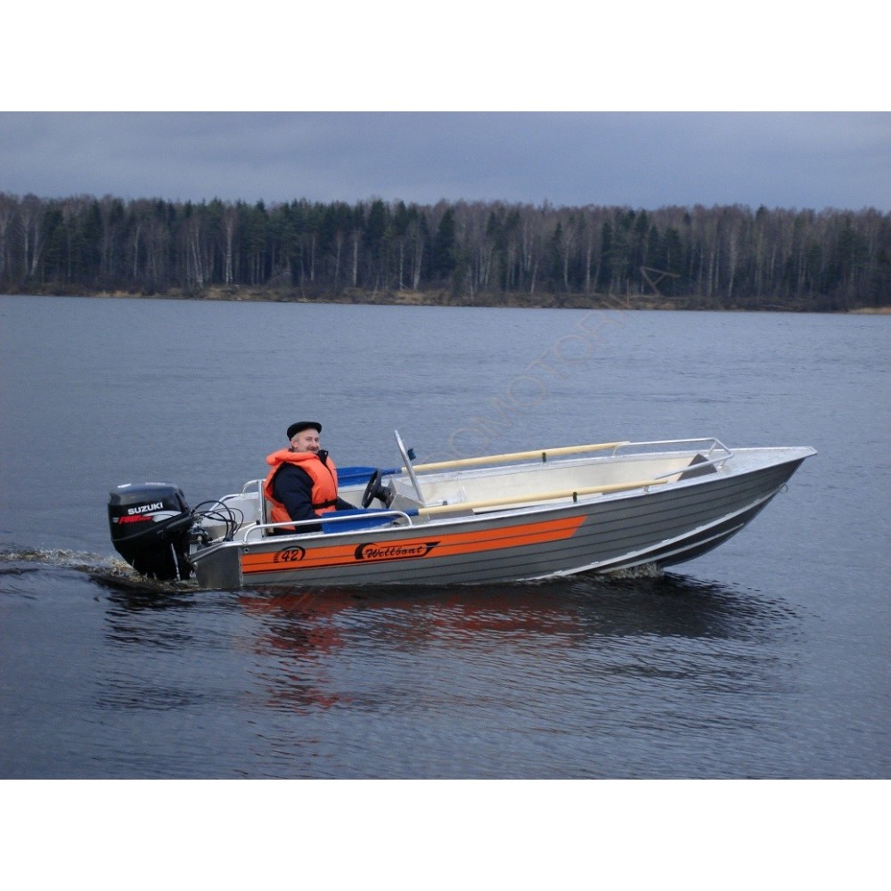 Алюминиевая лодка Wellboat-42 NexT консоль