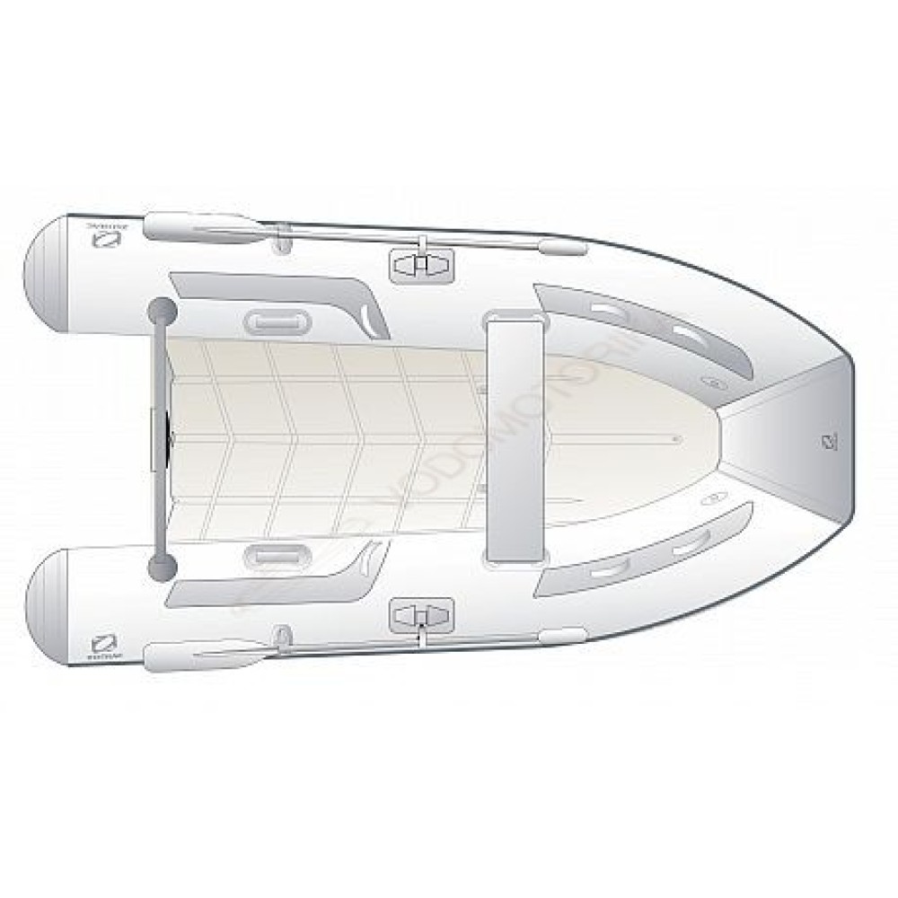 Лодка надувная ZODIAC Cadet Compact 250 хайпалон-неопрен ( бело-серый )