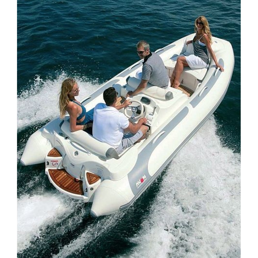 Лодка надувная AVON (ZODIAC) SeaSport Jet 430 ( бело-серая )