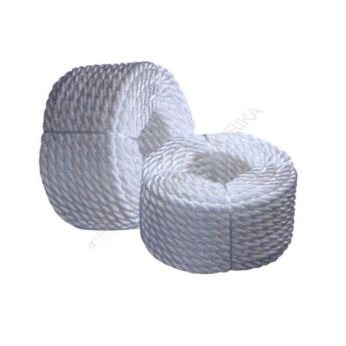 Канат LAKER POLYESTER MULTIFILAMENT ROPE 3 STRAND WHITE 20mm (5/8")