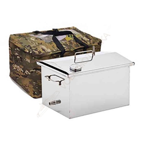 Коптильня Универсальная крышка домиком 500х350х300 ( нержавейка aisi 430 - 2 мм ) для горячего и холодного копчения