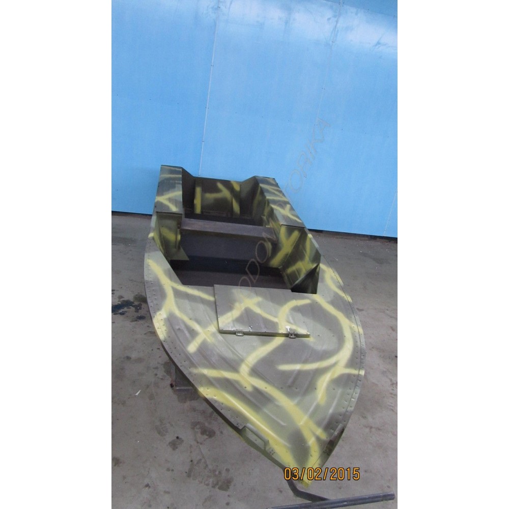 Алюминиевая моторно-гребная лодка Охотник 400Б