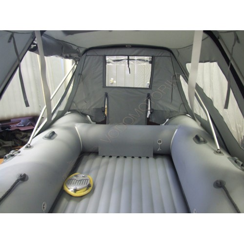 Тент ходовой на лодку Ротан 380 коричневый камуфляж