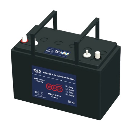Свинцово-кислотный карбоновый аккумулятор WBR Marine MBC 12-115