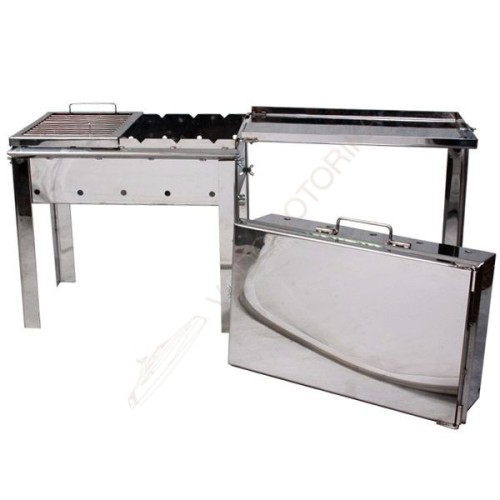 Мангал Чемодан 500х300х150 ( нержавейка aisi 430 - 2 мм )