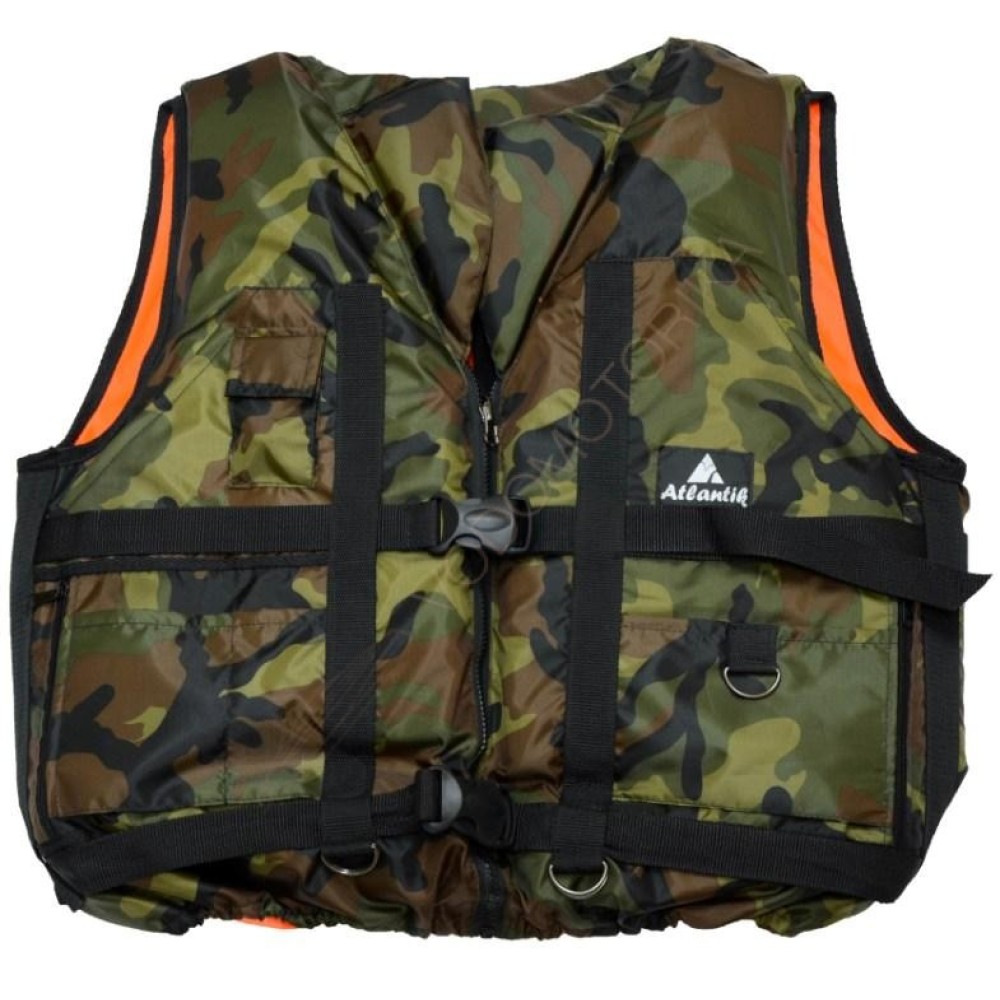 Спасательный жилет двухсторонний Atlantik Пират камуфляж (100 кг.)