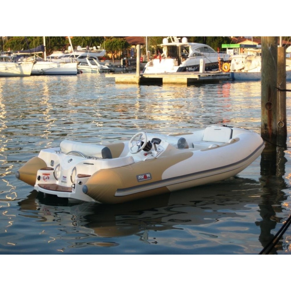 Лодка надувная AVON (ZODIAC) SeaSport Jet 380 ( бело-песочная )