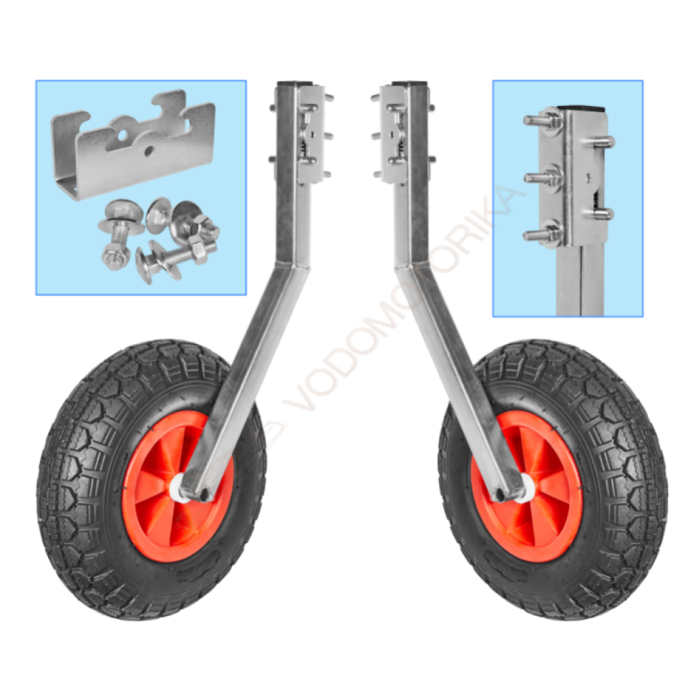 Колеса транцевые Горизонт BS-330(ZN) (оцинковка, быстросъемные)