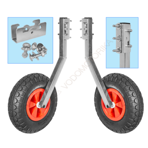 Колеса транцевые Горизонт BS-330(ZN) (оцинковка, быстросъемные)
