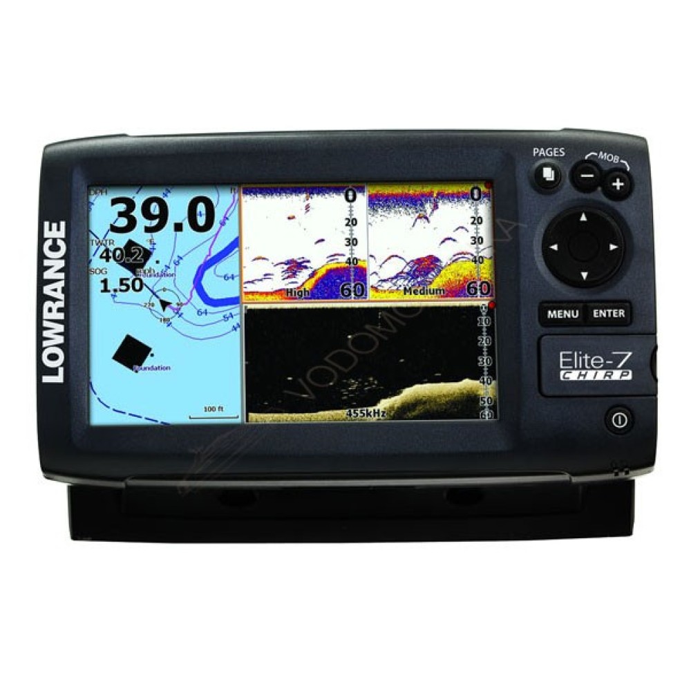 Картплоттер-эхолот Lowrance Elite-7 CHIRP (83/200+455/800kHz)