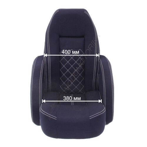 Кресло ROYALITA мягкое, подставка, обивка ткань Markilux темно-синяя (570000395)