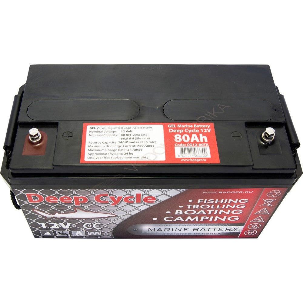 Аккумулятор глубокого разряда Marine Deep Cycle GEL CG12-80TA