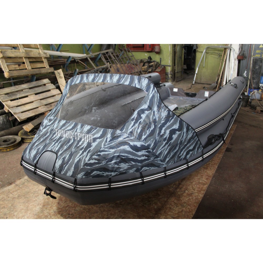Носовой тент с окном для лодки ПВХ 450-500