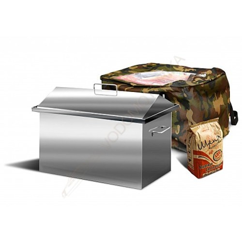 Коптильня Крышка домиком 600х400х300 ( нержавейка aisi 430 - 2 мм ) с гидрозатвором