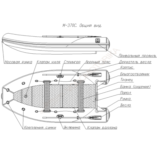 Надувная лодка Фрегат M-370 С