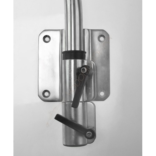 Стойка столешницы сдвижная с креплением к стенке, нержавеющая