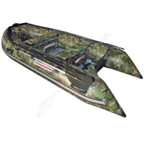Лодка NISSAMARAN TORNADO 230 ( зеленый-камуфляж ) алюм. пол A/L