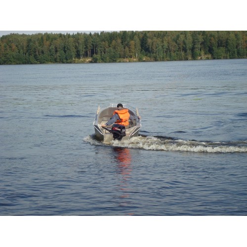 Алюминиевая лодка Wellboat-42 NexT румпельное управление