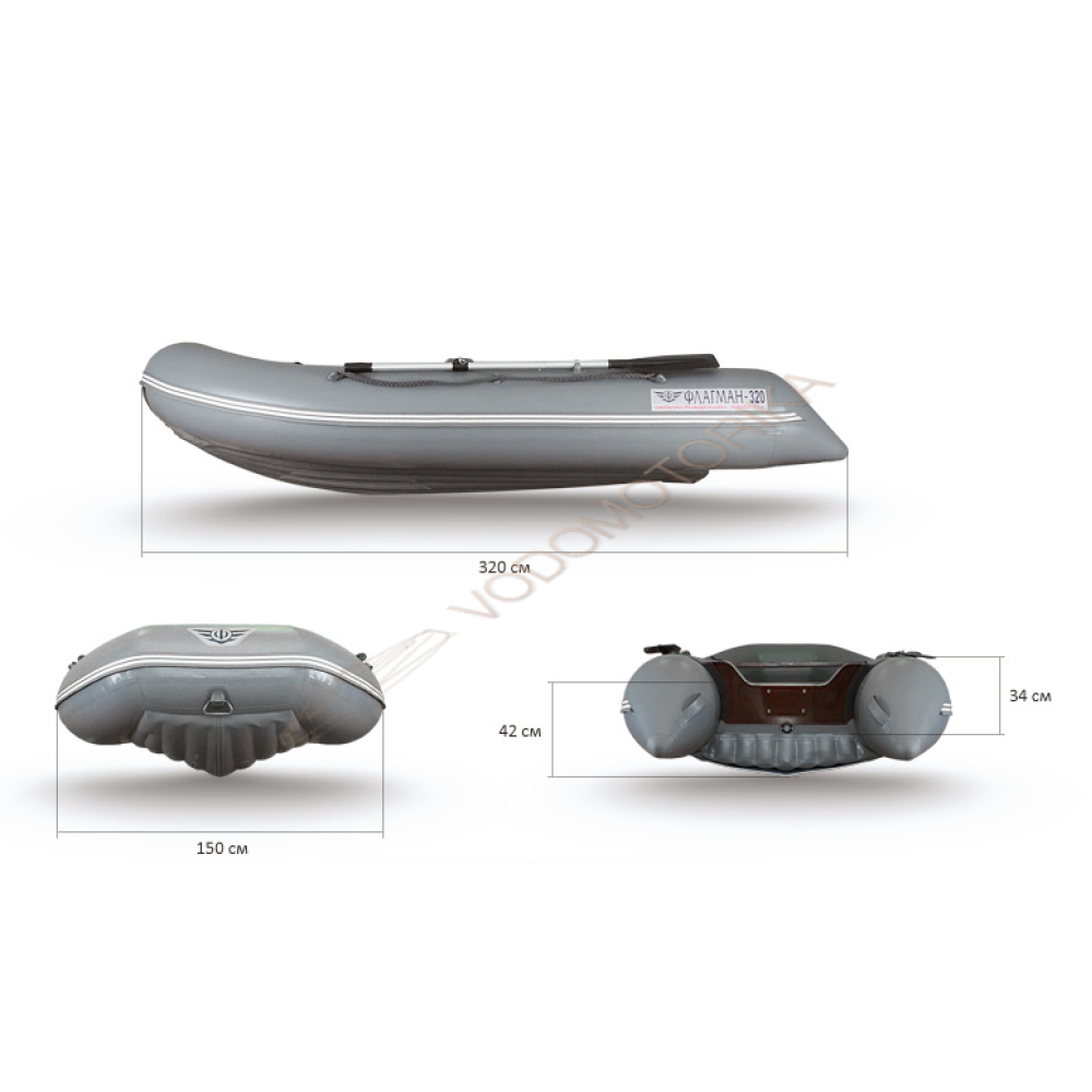 Надувная лодка Флагман 320 (пиксельный камуфляж)