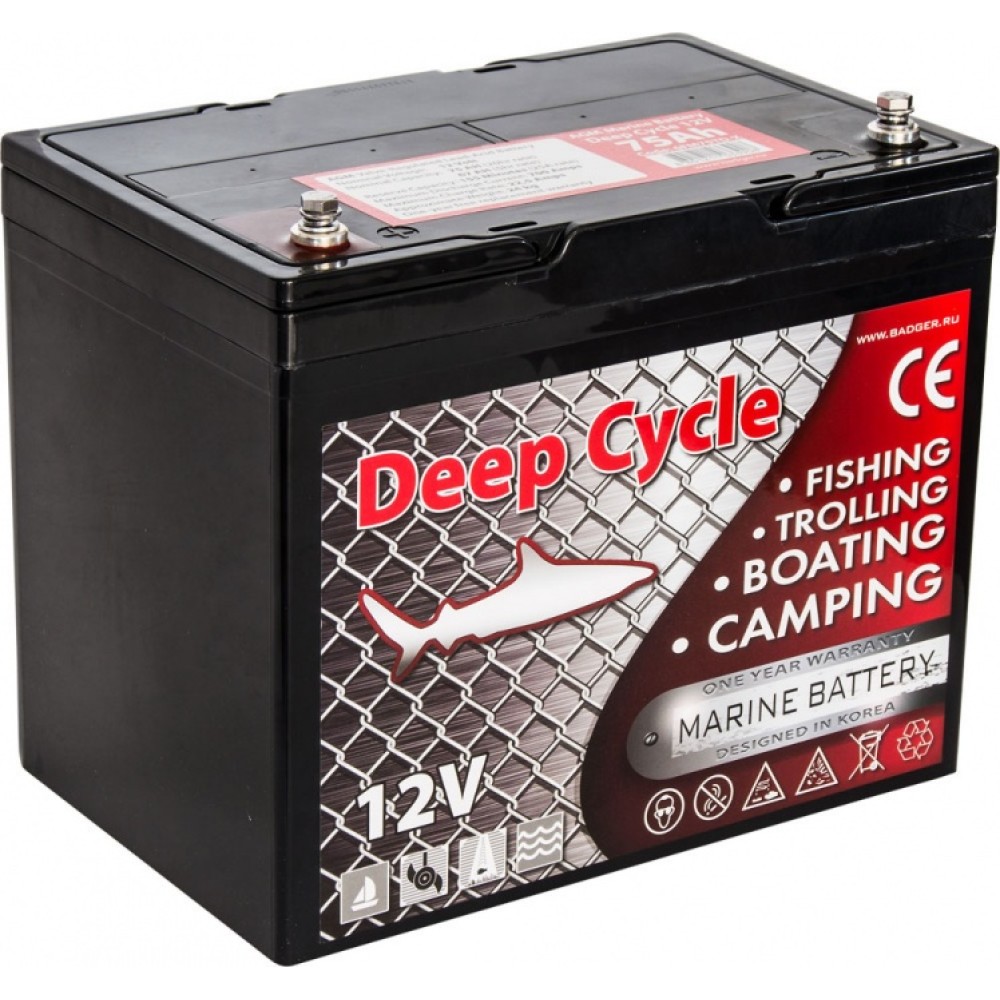 Аккумулятор глубокого разряда Marine Deep Cycle AGM 6FM75TD-X