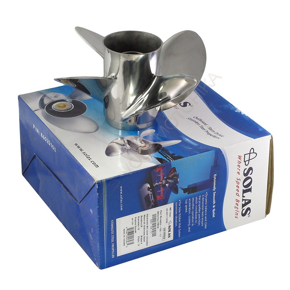 Винт гребной Suzuki DF60-70/DT75-140;4x13x21 стальной, Solas