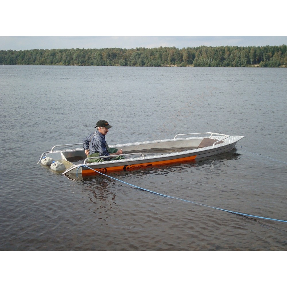 Алюминиевая лодка Wellboat-42 NexT румпельное управление