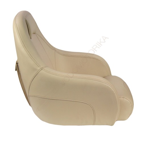 Кресло OCEAN 51 мягкое, подставка, обивка бежевый винил (073958)