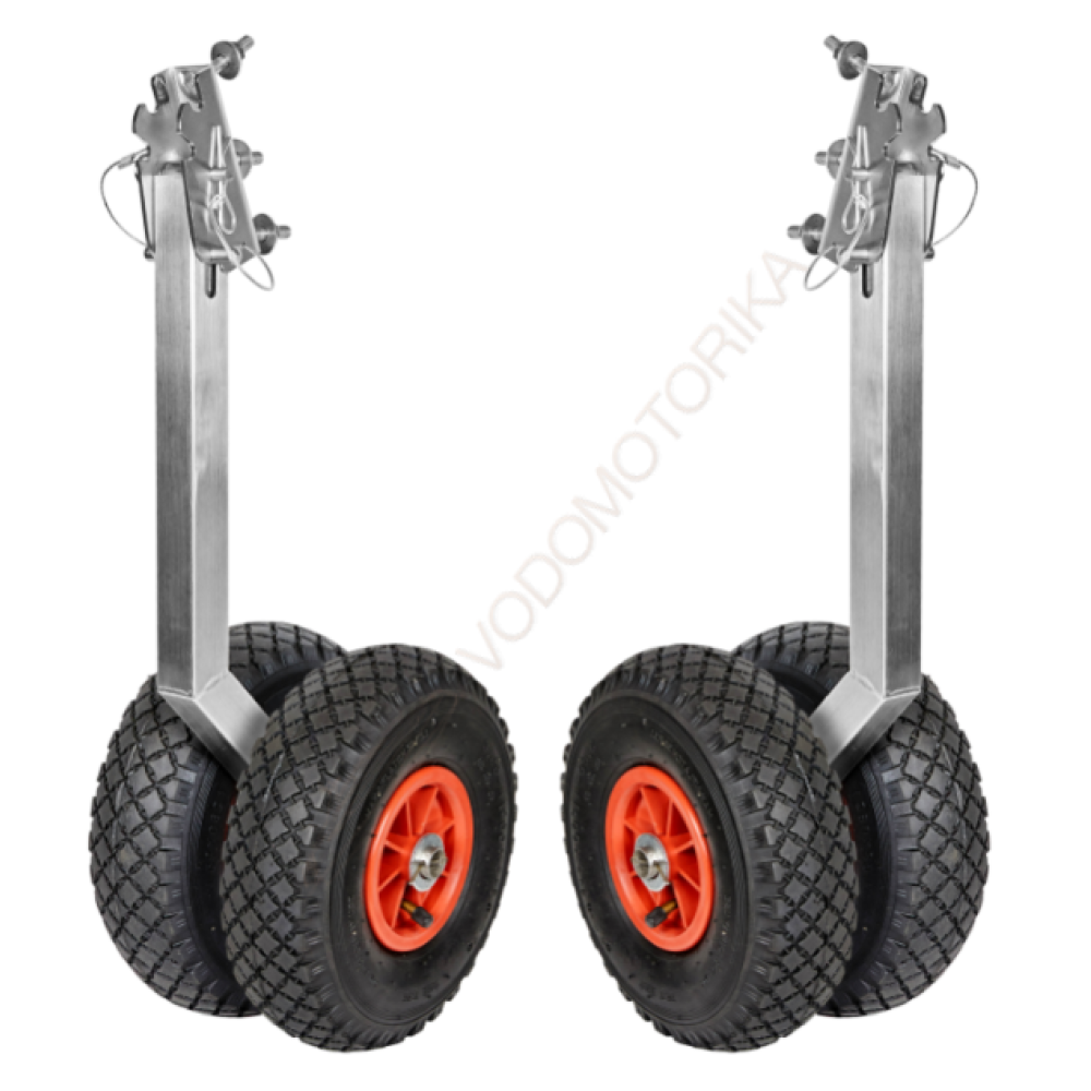 Колеса транцевые Горизонт OTU-260 (нержавейка, универсальные - откидные, усиленные)