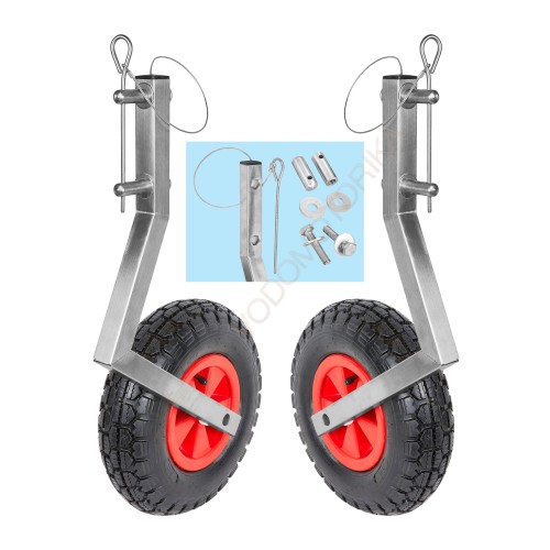 Колеса транцевые Горизонт KN-330ND (нержавейка, съемные, под надувное дно)