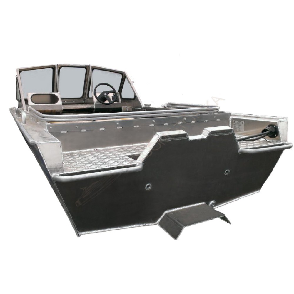 Алюминиевая моторная лодка RusBoat 45 JET под подвесной водомёт