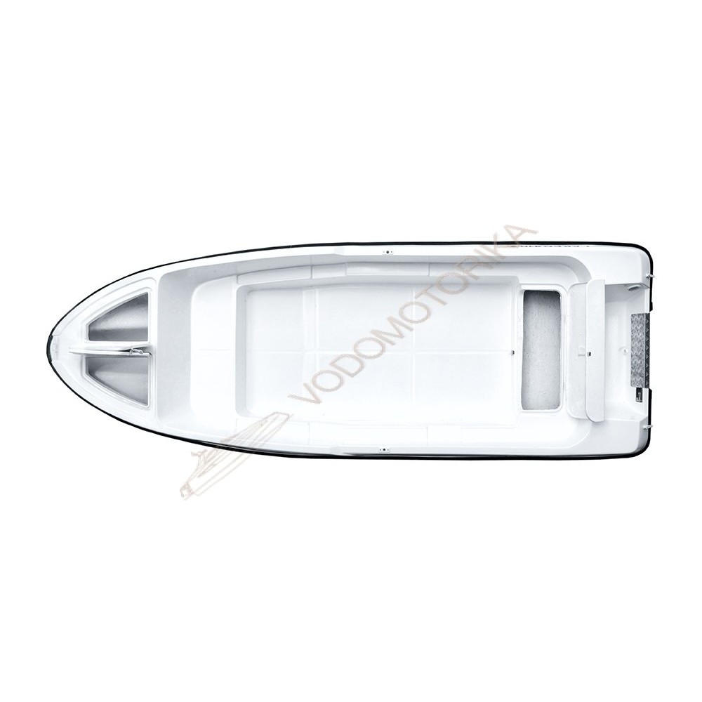 Лодка стеклопластиковая LAKER T410 (низ камуфлированный, верх белый)