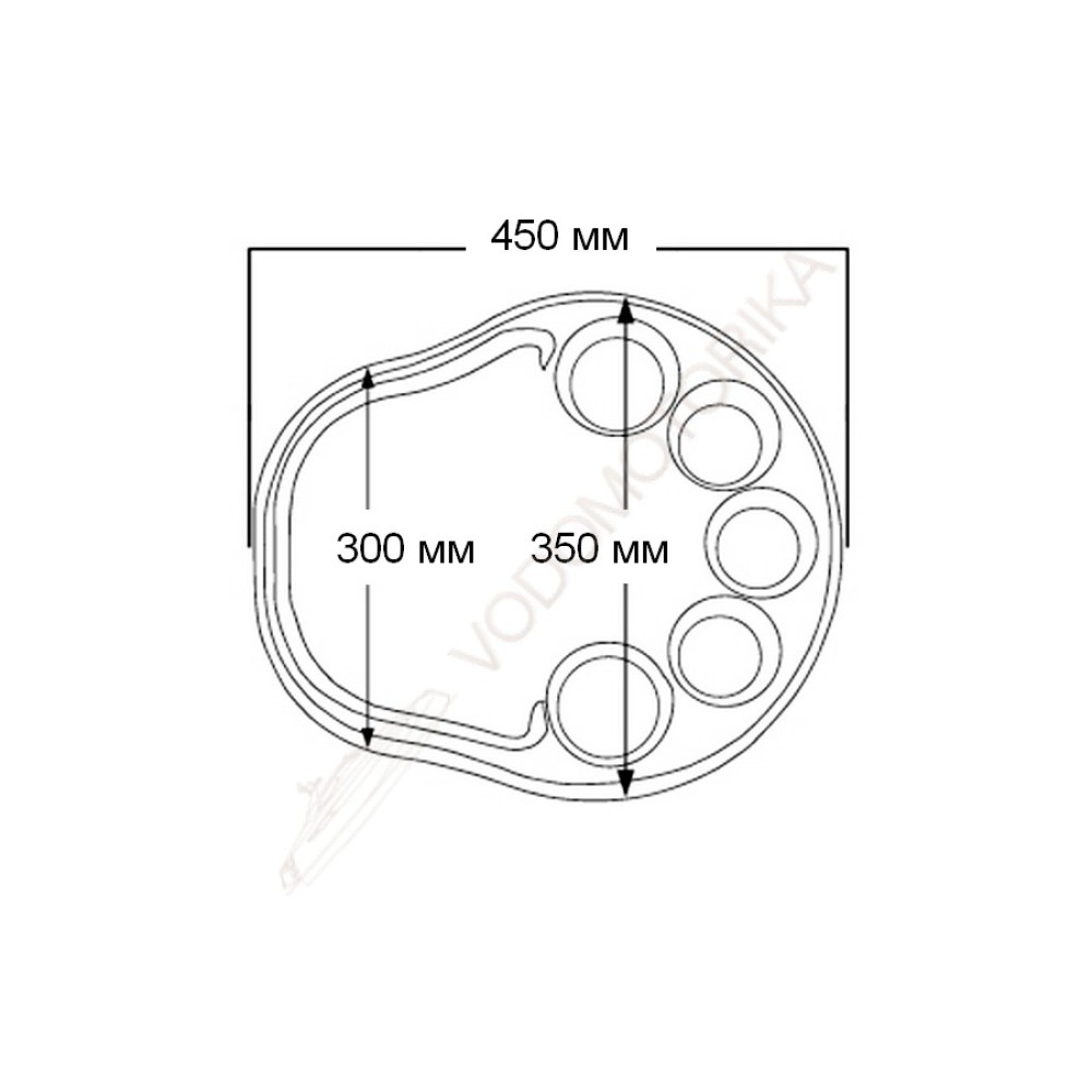 Столешница под напитки 450х400 мм
