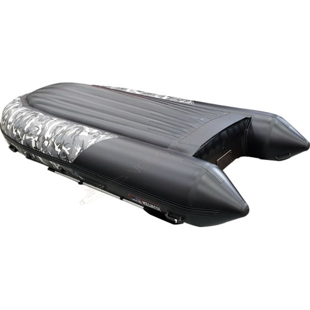 Надувная лодка Хантер 380 ПРО Камуфляж надувное дно