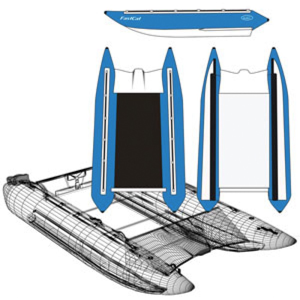 Надувной катамаран Badger FS 380 Blue&White