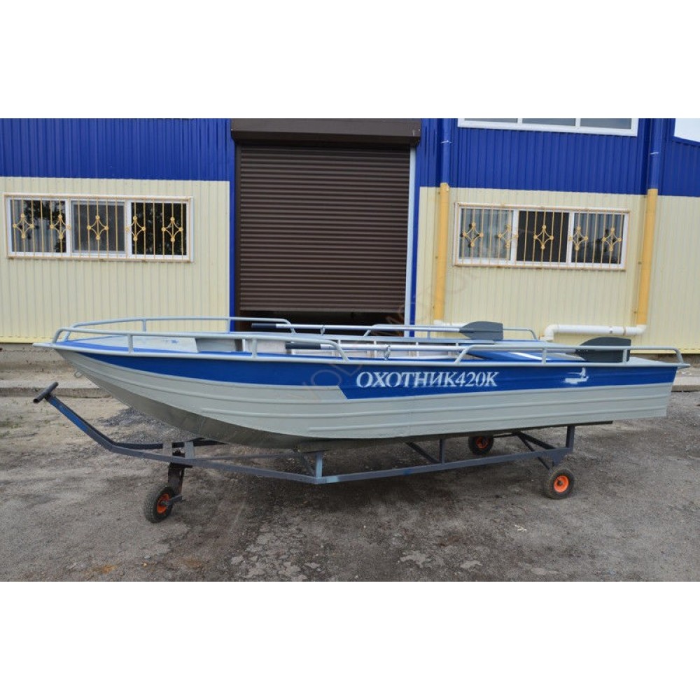 Алюминиевая моторно-гребная лодка Охотник 420К